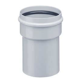 INEFA Transition piece roof gully to downpipe DN100 / 100 mm, grey, for plastic gutters, gutter accessories, easy plug-in installation