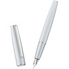 Hong Dian A3 - Pluma estilográfica de aluminio plateado, punta