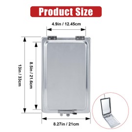 Hishine Truck and Trailer Aluminum Manifest Box Holder with Stainless Steel Hinges and Latch Waterproof Document Holder Kit for Semi Truck & Trailer (4)