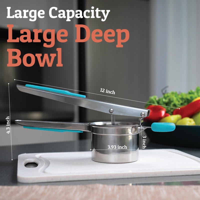 PriorityChef Large 15oz Potato Ricer, Heavy Duty Stainless Steel Potato