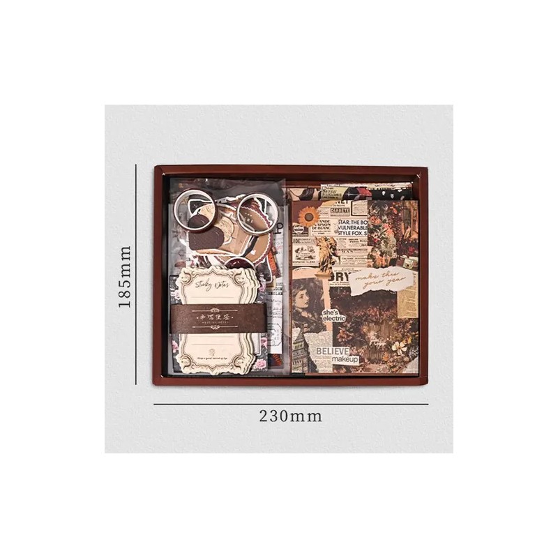 Journal Scrapbook Papel Stickers Y Agenda Vintage Calcomanía
