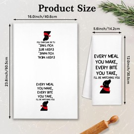 DYJYBMY Every Meal You Make Every bite You take I'll be Watching You, Funny Kitchen Towels, 100% Cotton, Highly Absorbent,Kitchen Decor Towel, Neighbor Gifts, Housewarming Gifts for Friend