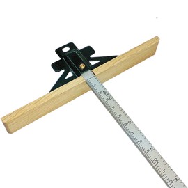 Yamaya Seisakusho YSS Circular Saw Ruler with Oak Wings 11.8 inches (300 mm)
