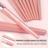Brochas De Maquillaje Kit 20 Pcs Para Maquillaje Profesional Rosa