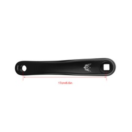 Yosoo Health Gear Bicycle Crank 170 mm, Aluminium Alloy Left Crank Arm Single Speed Crankset for Mountain Bike Replacement Accessories (Black Square Hole)