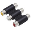 KAUMO RCA Extension Connector RCA Relay Connector Red White Yellow