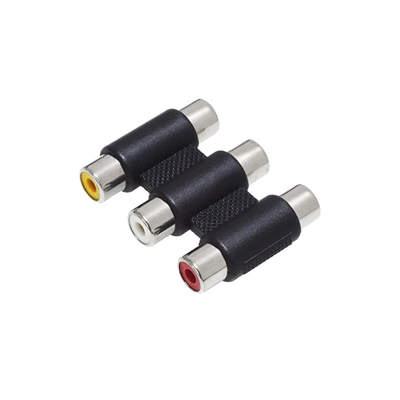 KAUMO RCA Extension Connector RCA Relay Connector Red White Yellow