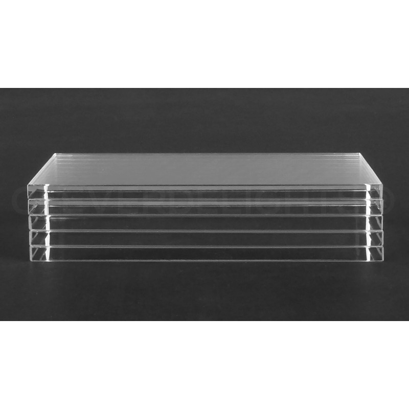 CleverDelights 2" x 3.5" Rectangle Glass Tiles - Clear (1)