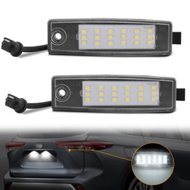 GemPro LED License Plate Light for HiAce 200 Series, Regius Ace, Standard, Wide, Models 1, 2, 3, 4, 5, 6, Toyota Compatible bB30, RAV4 30 Series, Vanguard 30, Harrier 10, Land Cruiser 200, Kluger