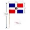 100 Pcs Dominican Republic Toothpick Flag Dominican National Small Mini