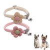 Small Cat Collar with Bell,(2 Pack Pink+Beige) Small Dog Collar