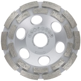 PRODIAMANT Premium Diamond Cup Wheel 125 mm Concrete Universal 125 mm x 22.2 mm Double Row Grinding Wheel