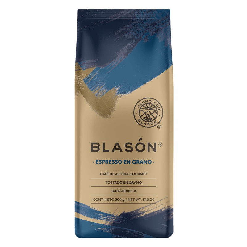 Blasón Café Gourmet Tostado en Grano Espresso 500 g