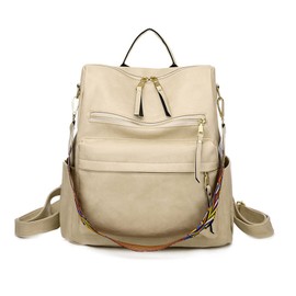 FANDARE Retro Backpack Women's 3 in 1 Handbag Girls School Bag Waterproof Shoulder Bag School Backpack Casual Daypacks for Commuting Travel Campus Sports School Bag Backpacks Durable PU, White,