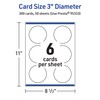 Avery Printable Round Cards with Sure Feed Technology, 3" Diameter,