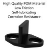 2Pcs Floor Guide, Black Adjustable Plastic Sliding Door Guide Bottom