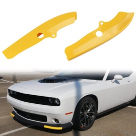 JDMON Front Bumper Lip Splitter Protector Compatible with Dodge Challenger Scat Pack 2015 2016 2017 2018 2019 2020 2021, RT GT 2019-2021, Scat Pack Challenger Accessories, RT Front Lip Kit, Yellow