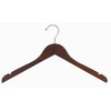 Only Hangers® Premium Quality Walnut Wooden Hangers (Pack of 100)