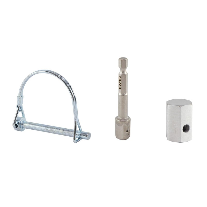 telfair Top Wind Trailer Jack Crank Cordless Drill Adapter with