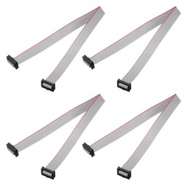 sourcing map 4 Pcs IDC Flat Ribbon Cable, 2mm Pitch 12mm Width 30cm Long 12 Pin FC to FC Flat Ribbon Connector Jumper Wire for PC, LED Displays