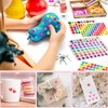 ZXCHOME 3D Love Heart Stickers for Children, 20 Sheets Colourful