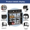 GDLF Home Bar Unit Mini Bar Liquor Cabinet with Storage
