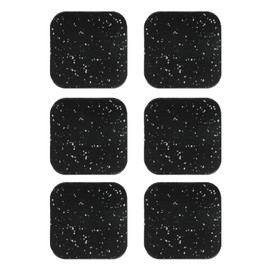 PATIKIL Treadmill Mat, 6 Pcs Exercise Equipment Mat Noise Reduction for Floor Protection, Washing Machine Pads, Anti Vibration Rubber Mats for Bike, Black/White