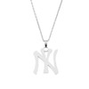 Asqunpin NY Necklace I Love New York Pendant Stainless Steel