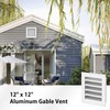 2 Pack 12" x 12" Gable Vent for House Aluminum