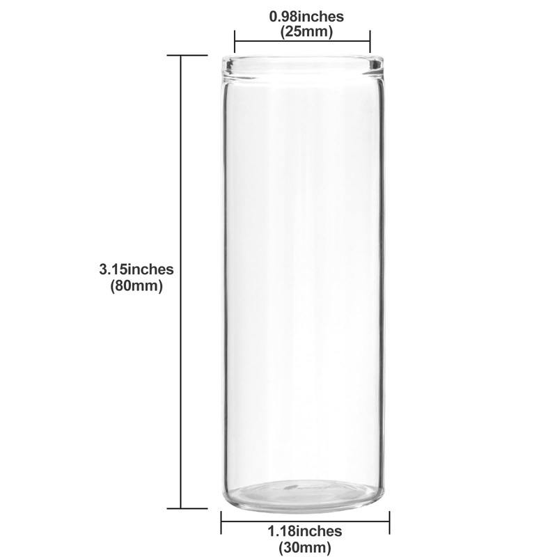 6PCS 40ml Glass Test Tubes with Cork Stoppers, 30 x