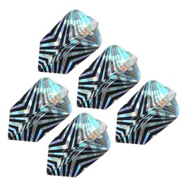PATIKIL Slim Dart Flights, 5 Pack PET Unique Design Dart Accessories for Steel Tip Dart and Soft Tip Darts, V-Shaped Pattern