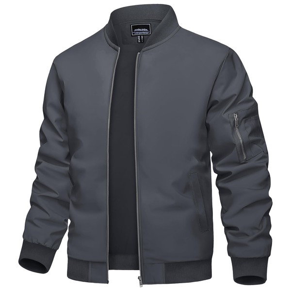 TACVASEN Bomber Jacket Men Windbreaker Jacket Lightweight Jackets Men Winter