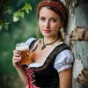 Oktoberfest Women's Headband, Elegant & Comfortable Dirndl Hair Accessory with
