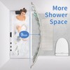TENOVEL Curved Shower Curtain Rod, Round 42-73 Inches Shower Rods