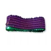 MGC Sequin Mardi Gras Elastic Headband Purple Green Gold