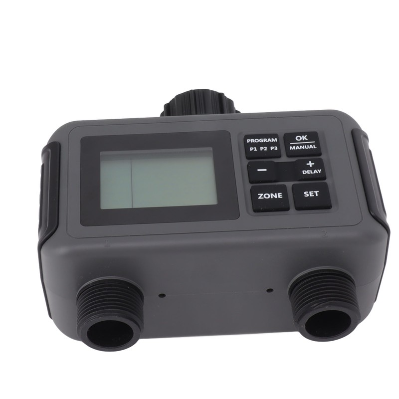 Sprinkler Timer 2 Zone Water Timer Programmable Rain Delay Manual