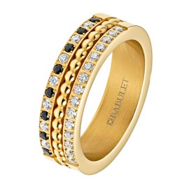 BABULET JEWELS Anxiety Gold Ring for Women - Golden Anti-Stress Waterproof Rings Women - Stainless Steel Spinner Fidget Anxiety Ring for Girls - ADHD Anxiety Spinning - Anti-Stress for Turning Stress