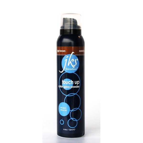 JKS® Touch up spray LIGHT BROWN, Hair color Spray Powder for in between hair coloring. Temporarly Hair Color