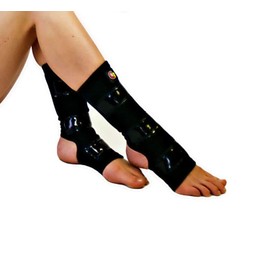 Mighty Grip Black Pole Dancing Ankle Protectors with Tack Strips for Gripping the Pole (Medium)