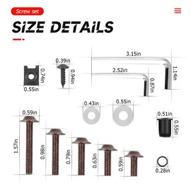 BELOMI Motorcycle Fairing Bolt Kit, 177pcs M5 M6 Motorcycle Windscreen Screws, Aluminum Fasteners Fairing Bolts Nut Clips Kit, Mounting Kits Washers Nuts Screws Assortment for Sport Bikes (Coffee)