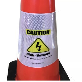 Grade A Tools Electric Vehicle High Voltage Caution Sign - Cone Collar - EV Safety Signage
