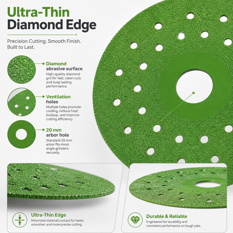 4-Inch Diamond Cutting Disc for Tile & Stone – Ultra-Thin