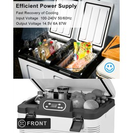 Vaticas 87W 12V Refrigerator DC Power Cord Adapter, AC 100V-240V to DC 14.5V, Fit for Alpicool ARB ICECO Setpower Aspenora Ausranvik AstroAI JoyTutus Kalamera F40C4TMP Car Freezer