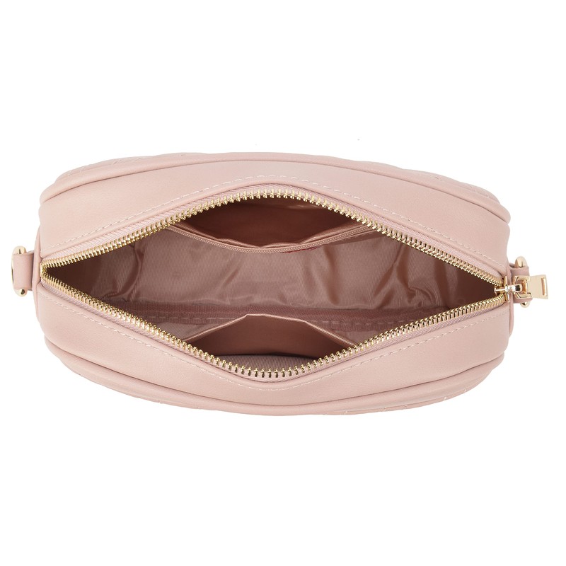lola mae Quilted Crossbody Bag, Trendy Design Shoulder Purse, Blush