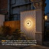 Veeydrut Solar Mandala Wall Lights, Waterproof Metal Outdoor Fence Decor