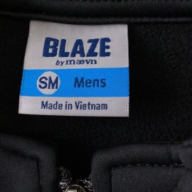 Maevn Blaze Men's Size Small Black Warm-Up Bonded Fleece Scrub Jacket 3814 NWT