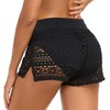 Joweechy Women's Swim Shorts Drawstring Lace Cut Out Board Shorts