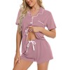SWOMOG Pajama Sets for Women 2 Piece Pjs Button Down