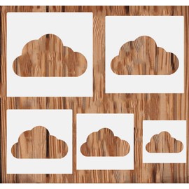 5PCS Cloud Stencil Cloud Stencil for Art and Craft Stencils for Painting, Cloud Stencil Template for Painting on Wood Drawings Woodburning Canvas DIY Decor