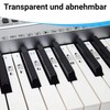 Piano Sticker for 49/61/76/88 Key Keyboards - Transparent and Removable